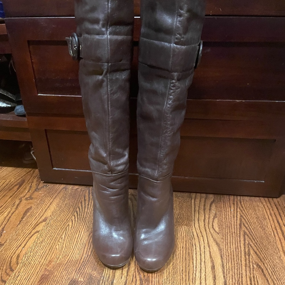Guess Knee high wedge boots